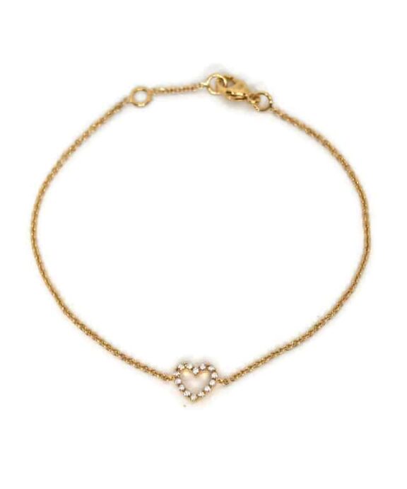 CHRISTOFFERSEN JEWELLERY ARMBÅND 14 KARAT GULD HJERTE MED 0,07 CARAT BRILLANTER - 9000152