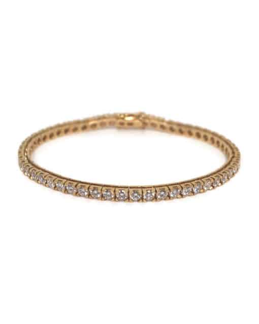 CHRISTOFFERSEN JEWELLERY TENNISARMBÅND 14 KARAT GULD MED 5,31 CARAT BRILLANTER - 9000016