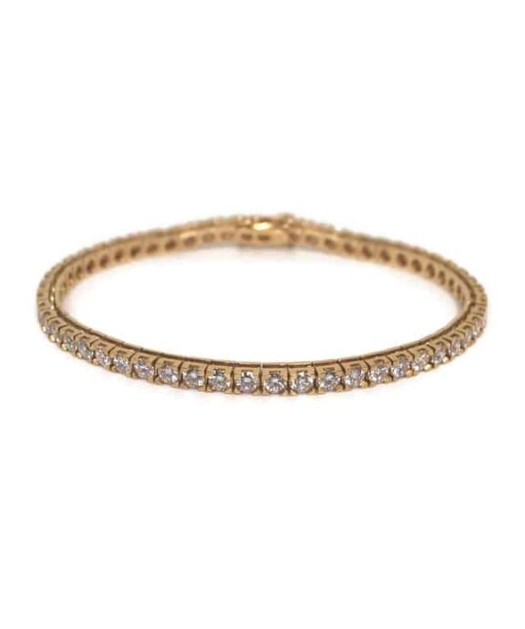 CHRISTOFFERSEN JEWELLERY TENNISARMBÅND 14 KARAT GULD MED 5,31 CARAT BRILLANTER - 9000016