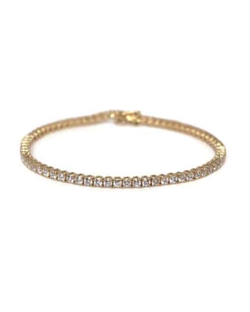 CHRISTOFFERSEN JEWELLERY TENNISARMBÅND 14 KARAT GULD MED 3,54 CARAT BRILLANTER – 9000011