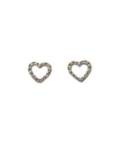 CHRISTOFFERSEN JEWELLERY HJERTE ØRESTIKKER 14 KARAT GULD MED 0,14 CARAT BRILLANTER – 3000541
