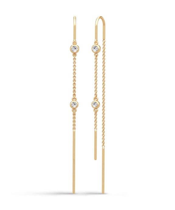 JULIE SANDLAU GRACE ØRERINGE FORGYLDT SØLV MED STEN - HKS775GD