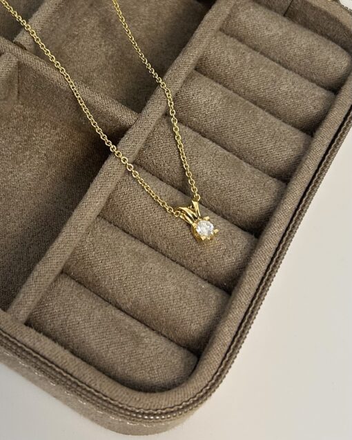 CHRISTOFFERSEN JEWELLERY EVA VEDHÆNG 14 KARAT GULD MED BRILLANT 0,25 CARAT – 4000178 - Image 2