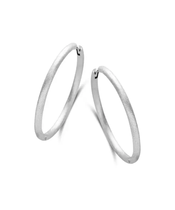 SPIRIT ICONS ‘BALANCE’ HOOP 30 MM RUSTIC SØLV - 42491