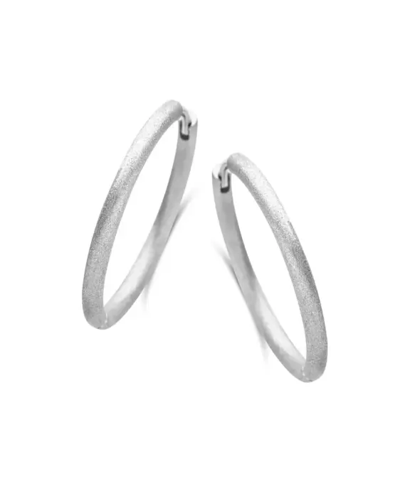 SPIRIT ICONS ‘BALANCE’ HOOP 25 MM RUSTIC SØLV - 42481