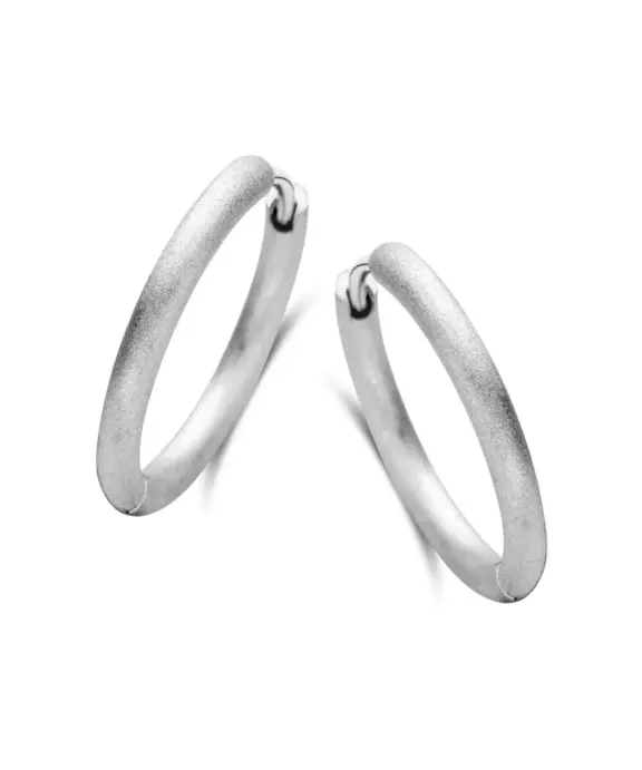 SPIRIT ICONS ‘BALANCE’ HOOP 20 MM RUSTIC SØLV - 42471