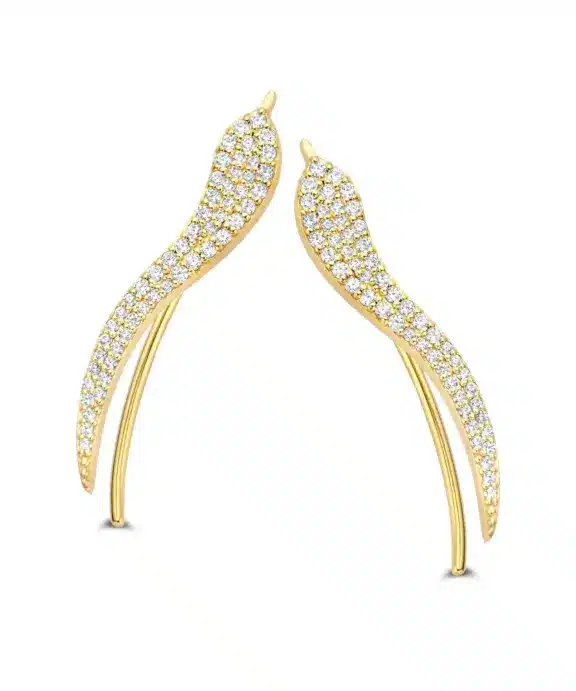 SPIRIT ICONS ‘REBEL’ ØRERINGE CRAWLER MED STENE FORGYLDT - 41172