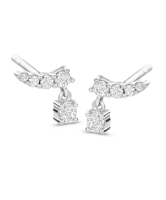 SPIRIT ICONS ‘SPARKLE’ ØRERINGE SØLV MED STENE - 42411