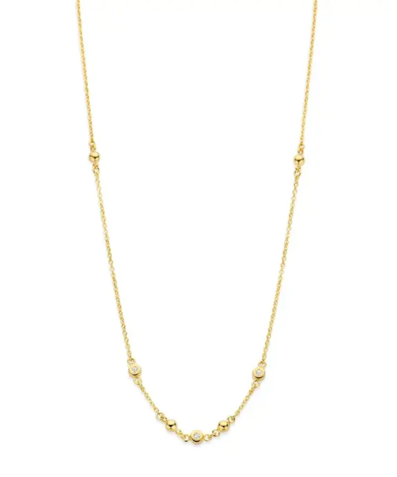 SPIRIT ICONS ‘SOUL’ HALSKÆDE FORGYLDT SØLV MED STENE - 11212-45