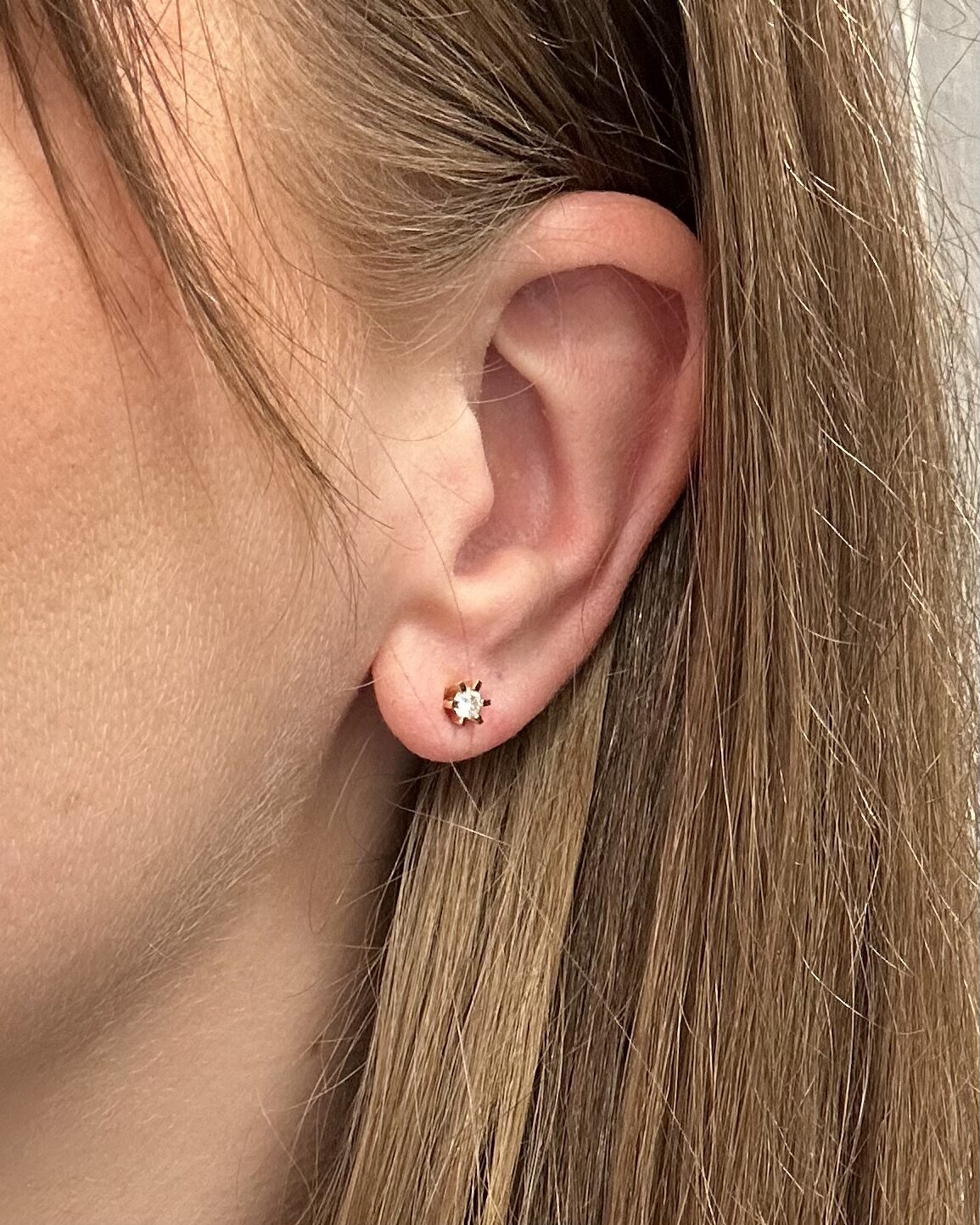 CHRISTOFFERSEN JEWELLERY CARLA ØRESTIKKER 14 KARAT GULD MED 2 X 0,15 CARAT BRILLANT – 3000145 - Billede 3