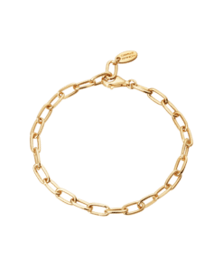CAMILLE BRINCH LINK PUFFER ARMBÅND FORGYLDT SØLV 17 CM - LPUB-FG-17