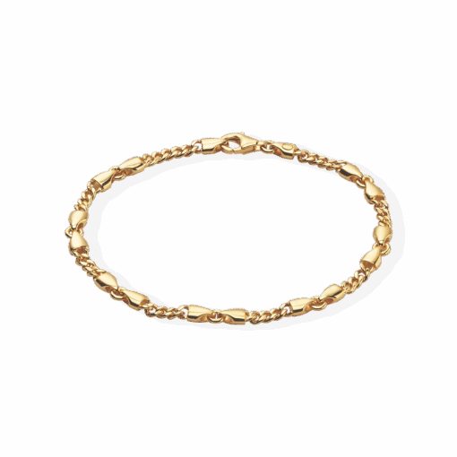 CAMILLE BRINCH SMALL CB ARMBÅND FORGYLDT SØLV 17 CM - LCBA-FG-17