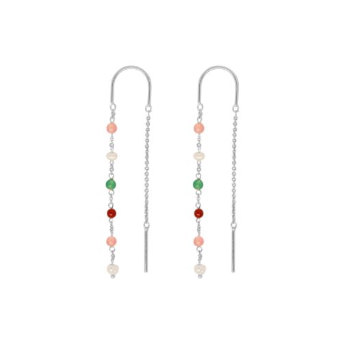 BYBIEHL SCARLETT EARHANGERS COLORS I SØLV - 4-3402M-R
