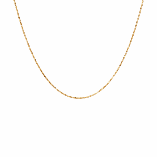 CAMILLE BRINCH BASIC PUFFER CHAIN I FORGYLDT SØLV PÅ 37-39 CM - BPUC-FG-M