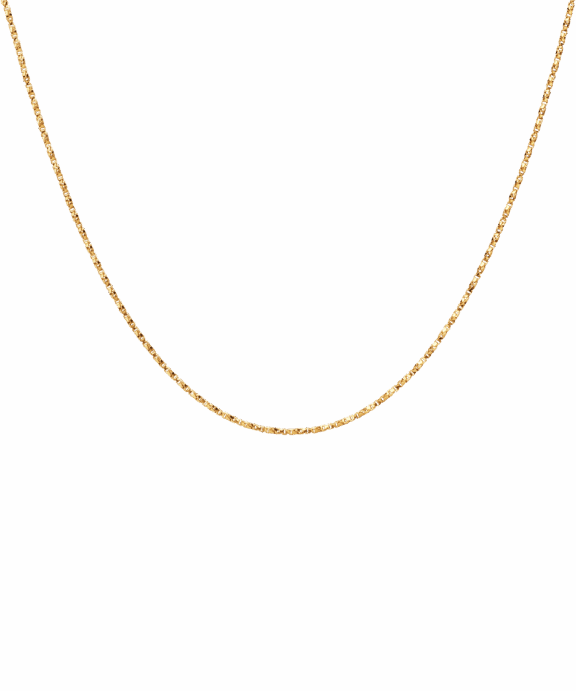 CAMILLE BRINCH BASIC PUFFER CHAIN I FORGYLDT SØLV PÅ 37-39 CM - BPUC-FG-M