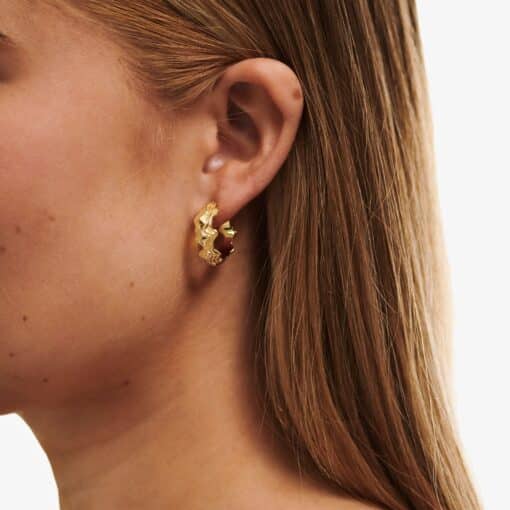CAMILLE BRINCH BLURRY LAYERS HOOPS FORGYLDT SØLV - BLAHO-FG - Billede 2