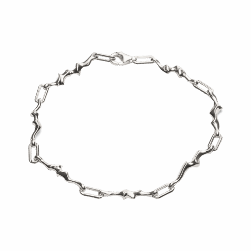 CAMILLE BRINCH BURNING FLAMES ARMBÅND I SØLV 18 CM - BFLB-18