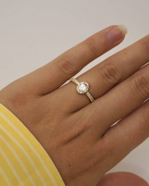 CHRISTOFFERSEN JEWELLERY ROSET RING 14 KARAT GULD MED TOPAS OG BRILLANTER – 5040129 - Billede 3