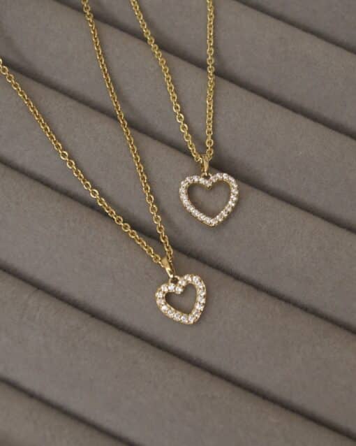 CHRISTOFFERSEN JEWELLERY HJERTE VEDHÆNG 8 KARAT GULD MED ZIRKONIA - 4571281-3 - Billede 4