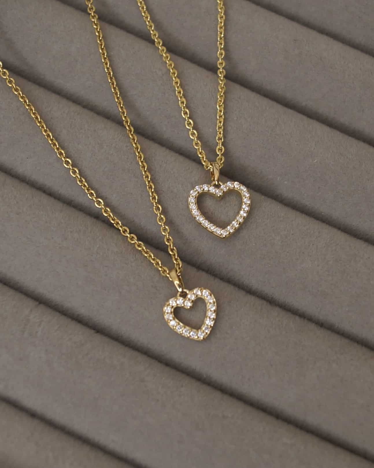 CHRISTOFFERSEN JEWELLERY HJERTE VEDHÆNG 8 KARAT GULD MED ZIRKONIA - 4571281-3 - Billede 4