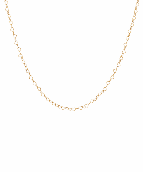 CAMILLE BRINCH ESSENTIA HJERTE HALSKÆDE FORGYLDT SØLV - EHN-FG-45