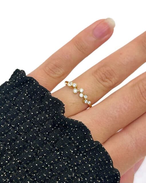 CHRISTOFFERSEN JEWELLERY RING 8 KARAT GULD MED ZIRKONIA – 5071256-3 - Billede 5
