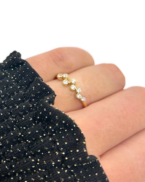 CHRISTOFFERSEN JEWELLERY RING 8 KARAT GULD MED ZIRKONIA – 5071256-3 - Billede 3