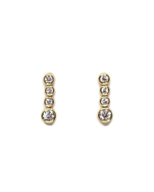CHRISTOFFERSEN JEWELLERY ØRESTIKKER 8 KARAT GULD MED ZIRKONIA – 3071258-3