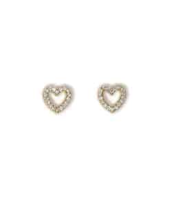 CHRISTOFFERSEN JEWELLERY HJERTE ØRESTIKKER 14 KARAT GULD MED 0,09 CARAT BRILLANTER - 3071281G