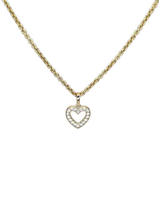 CHRISTOFFERSEN JEWELLERY HJERTE VEDHÆNG 8 KARAT GULD MED ZIRKONIA - 4571281-3