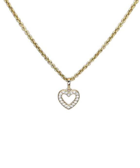 CHRISTOFFERSEN JEWELLERY HJERTE VEDHÆNG 8 KARAT GULD MED ZIRKONIA - 4571281-3