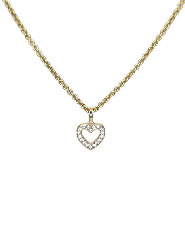 CHRISTOFFERSEN JEWELLERY HJERTE VEDHÆNG 8 KARAT GULD MED ZIRKONIA - 4571281-3