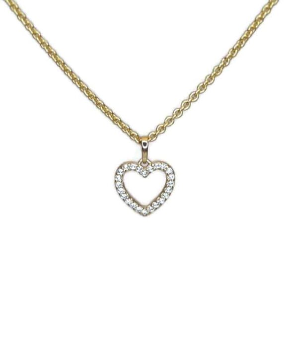 CHRISTOFFERSEN JEWELLERY HJERTE VEDHÆNG 8 KARAT GULD MED ZIRKONIA - 4500203-3