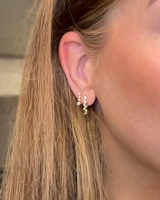 CHRISTOFFERSEN JEWELLERY ØRESTIKKER 8 KARAT GULD MED ZIRKONIA – 3071258-3 - Billede 3