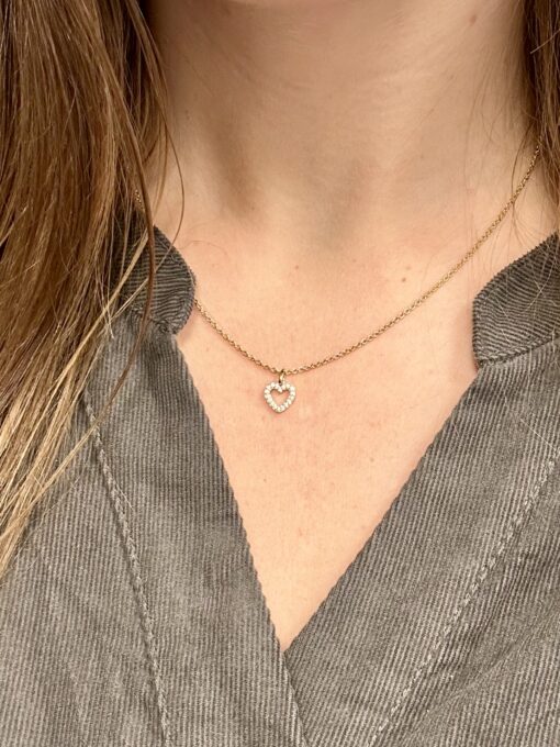 CHRISTOFFERSEN JEWELLERY HJERTE VEDHÆNG 8 KARAT GULD MED ZIRKONIA - 4571281-3 - Billede 3