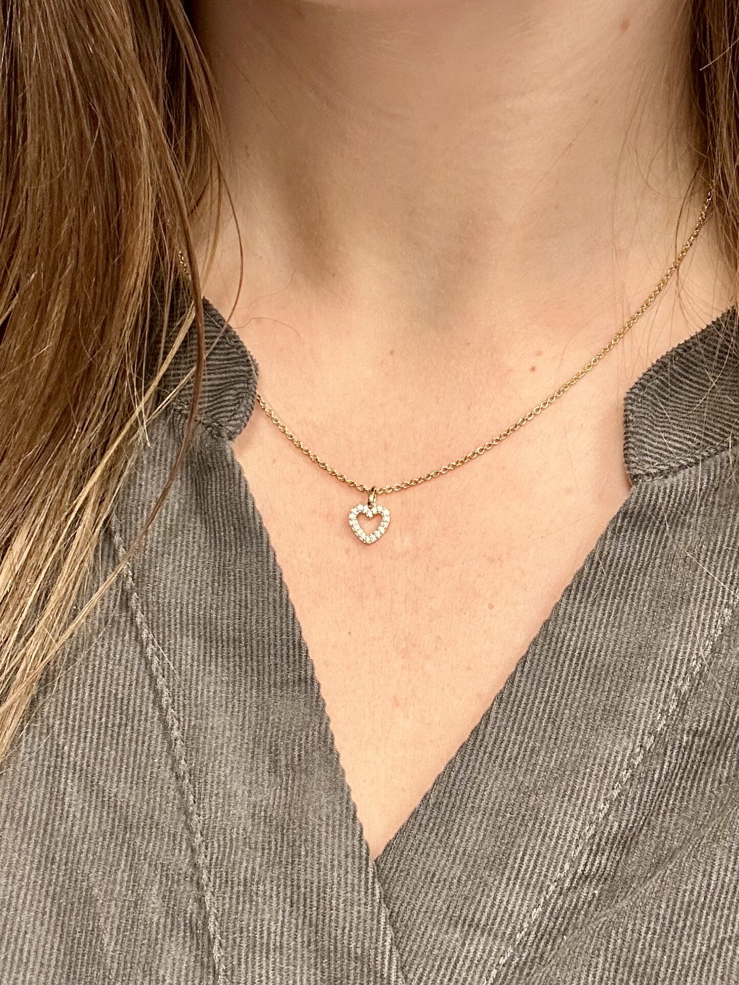 CHRISTOFFERSEN JEWELLERY HJERTE VEDHÆNG 8 KARAT GULD MED ZIRKONIA - 4571281-3 - Billede 3
