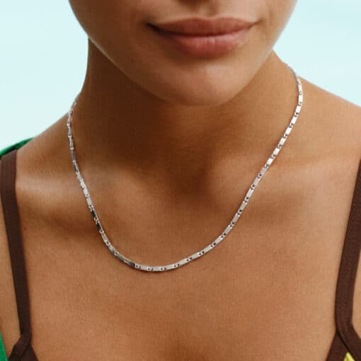 CAMILLE BRINCH LARGE ESSENTIA HALSKÆDE SØLV - LEN-45