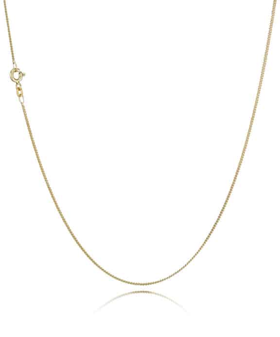 BNH HALSKÆDE PANSER FACET I 8 KARAT GULD 45 CM - P803545F