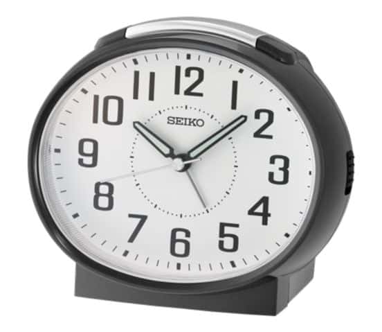 SEIKO ALARM VÆKKEUR SORT MED TAL - QHK059K