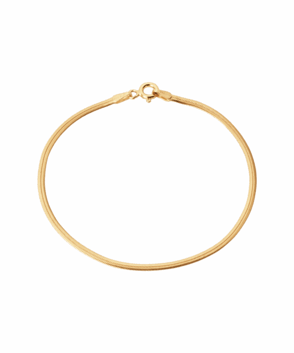 CAMILLE BRINCH SMALL ESSENTIA SNAKE ARMBÅND FORGYLDT SØLV - SESB-FG-18