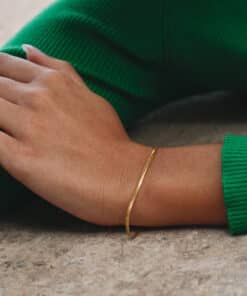 CAMILLE BRINCH SMALL ESSENTIA SNAKE ARMBÅND FORGYLDT SØLV - SESB-FG-18