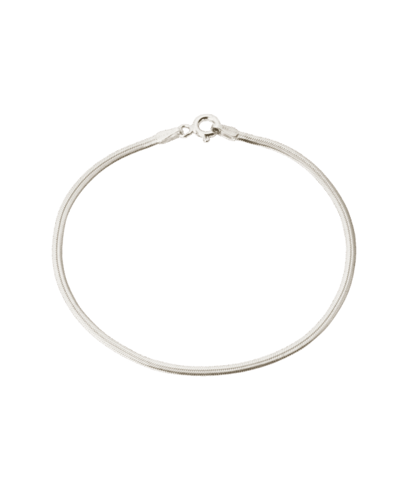 CAMILLE BRINCH SMALL ESSENTIA SNAKE ARMBÅND SØLV - SESB-17