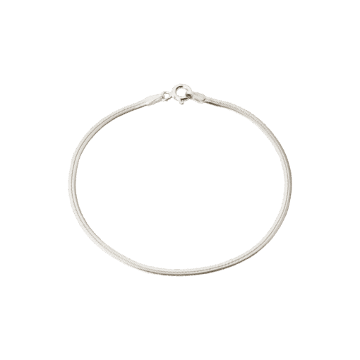 CAMILLE BRINCH SMALL ESSENTIA SNAKE ARMBÅND SØLV - SESB-18