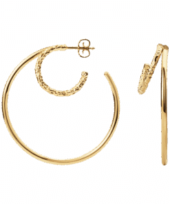 CAMILLE BRINCH STATEMENT TWIN ESSENTIA HOOPS FORGYLDT SØLV - STTEH-FG