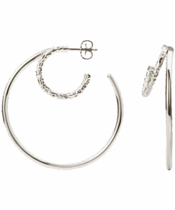 CAMILLE BRINCH STATEMENT TWIN ESSENTIA HOOPS SØLV - STTEH