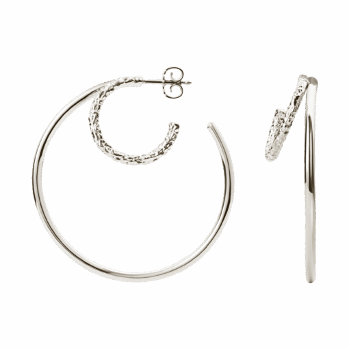 CAMILLE BRINCH STATEMENT TWIN ESSENTIA HOOPS SØLV - STTEH