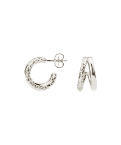 CAMILLE BRINCH TWIN ESSENTIA HOOPS SØLV - TSE