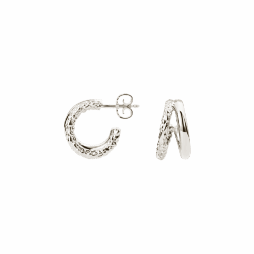 CAMILLE BRINCH TWIN ESSENTIA HOOPS SØLV - TSE