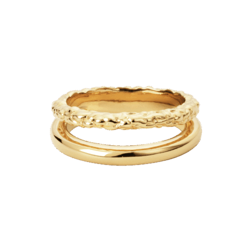 CAMILLE BRINCH TWIN ESSENTIA RING FORGYLDT SØLV - TER-FG