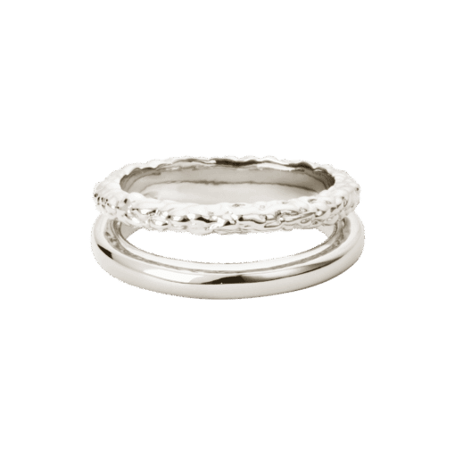 CAMILLE BRINCH TWIN ESSENTIA RING SØLV - TER